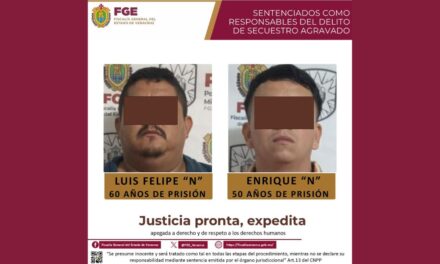 Responsables de secuestro agravado en Pánuco reciben condenas de 60 y 50 años de prisión