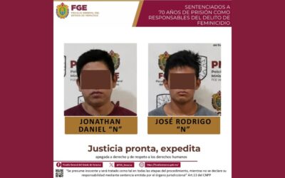 Sentencia de 70 años por feminicidio y 40 condenas en una semana fortalecen el combate a la impunidad en Veracruz