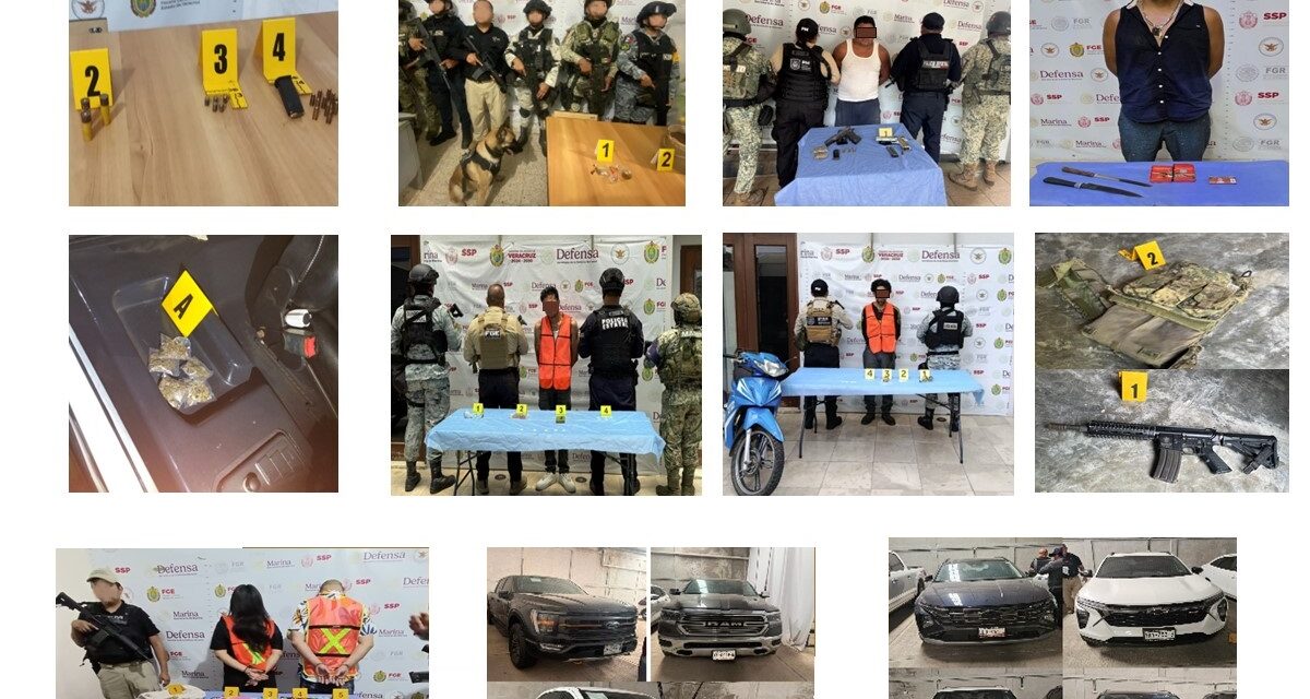 40 cateos en 30 municipios de Veracruz dejan 39 detenidos y fortalecen acciones contra el delito
