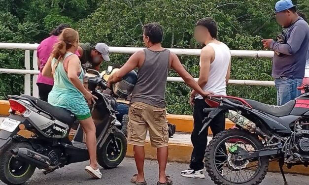 Accidente en motocicleta deja un lesionado en puente de Naranjos