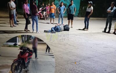 Ebrio motociclista provoca choque y deja a un joven lesionado en Álamo