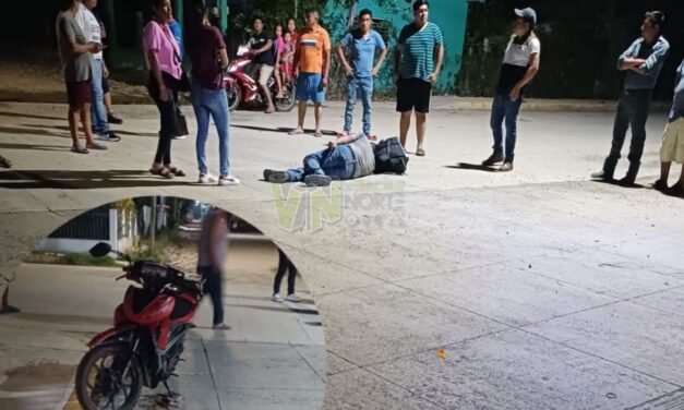 Ebrio motociclista provoca choque y deja a un joven lesionado en Álamo