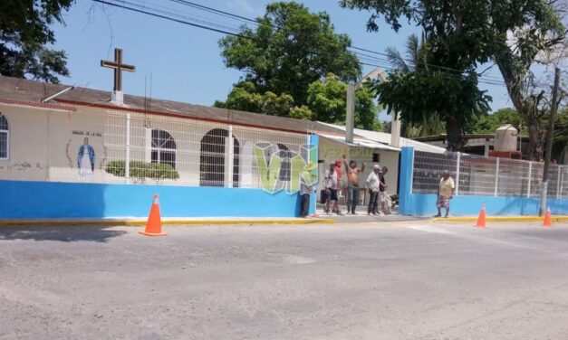 Álamo: Estrenan barda perimetral en la capilla de la comunidad «La Tortuga»
