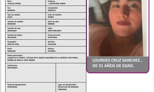 URGENTE: Buscan a madre y sus dos hijas desaparecidas en Ixhuatlán de Madero