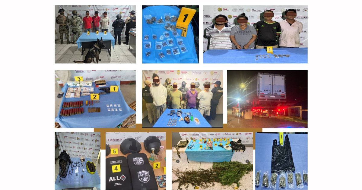 33 cateos en 28 municipios de Veracruz dejan 29 detenidos e indicios asegurados