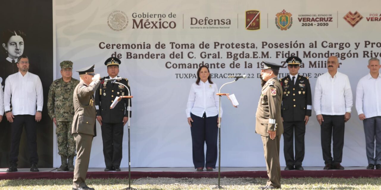 Asiste la Gobernadora Rocío Nahle a la Toma de Protesta y Posesión al Cargo en la 19/a. Zona Militar