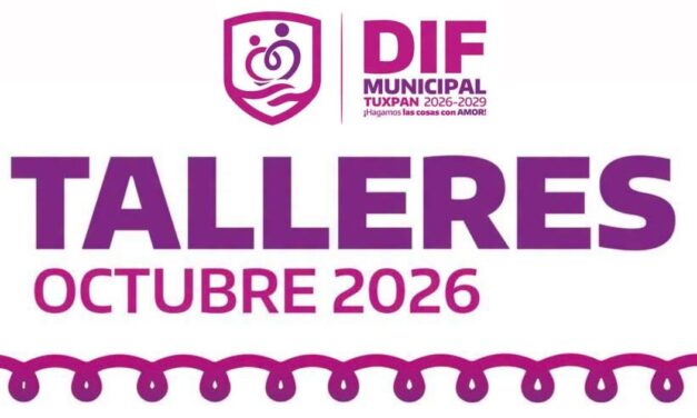 Anuncia DIF Municipal Tuxpan talleres de temporada para octubre de 2026