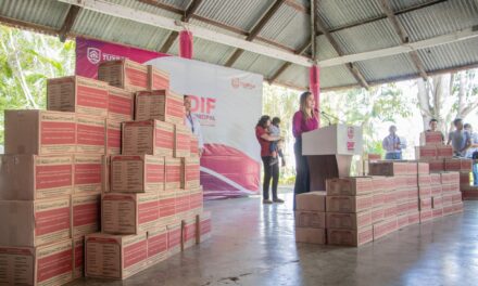 DIF Tuxpan entrega 524 apoyos alimentarios en beneficio de 262 familias tuxpeñas
