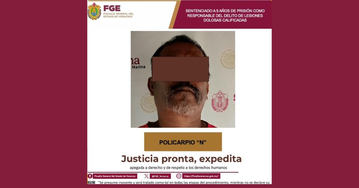 FGE reporta  una sentencia, seis vinculaciones y una imputación en Veracruz Norte