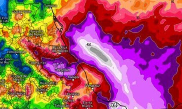 Frente Frío Núm. 2 cruzará Veracruz el fin de semana; se prevén precipitaciones superiores a 150 mm y rachas de hasta 100 km/h