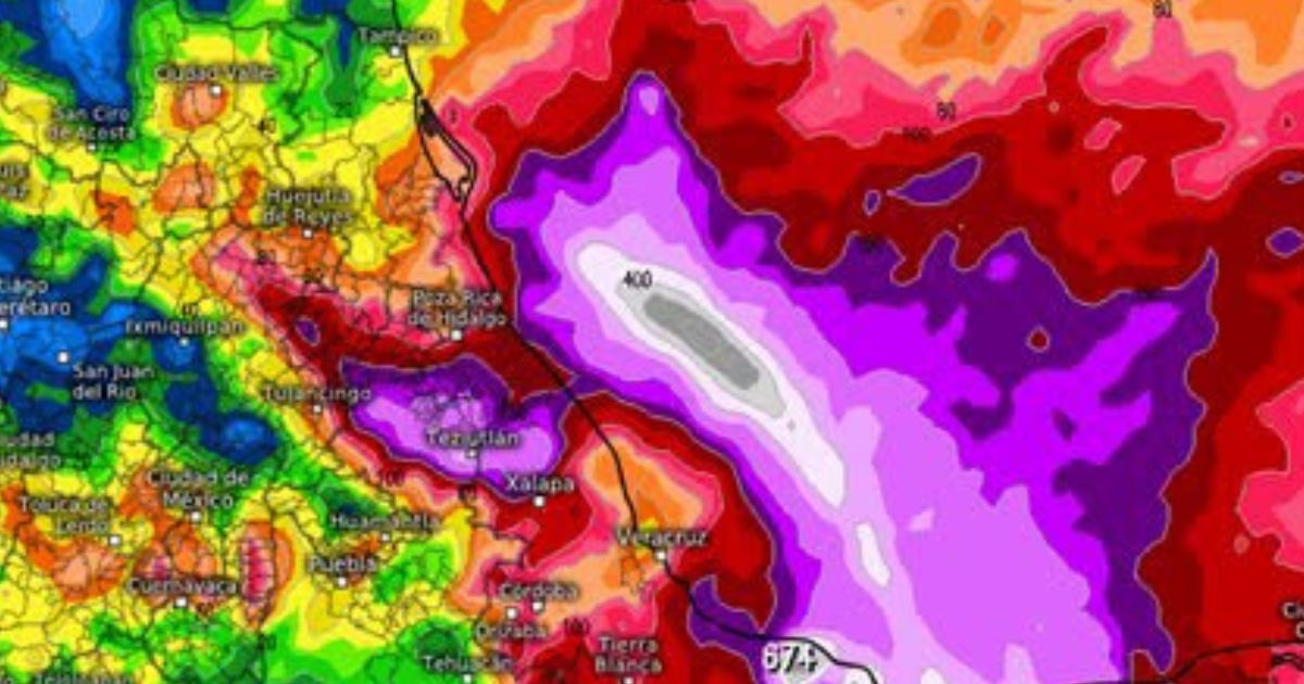 Frente Frío Núm. 2 cruzará Veracruz el fin de semana; se prevén precipitaciones superiores a 150 mm y rachas de hasta 100 km/h