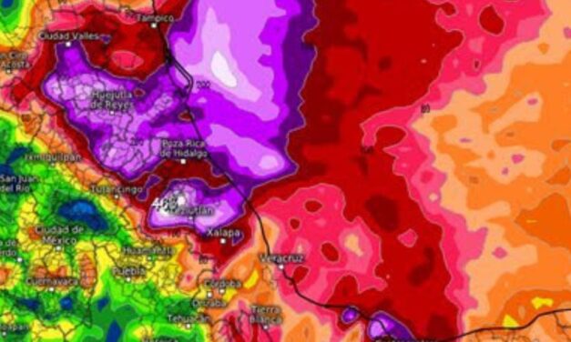 Prevén incremento de lluvias y evento de Norte en Veracruz por el avance del Frente Frío Núm. 2
