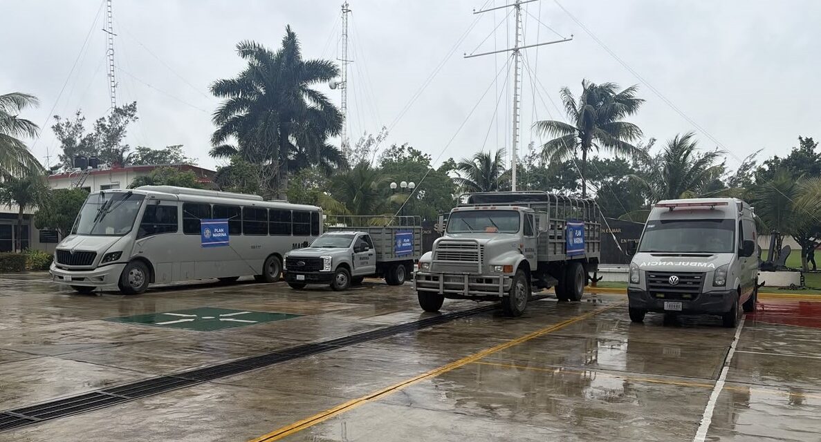 Secretaría de Marina desplegó operativo de prevención y auxilio ante el Frente Frío 2 en Veracruz